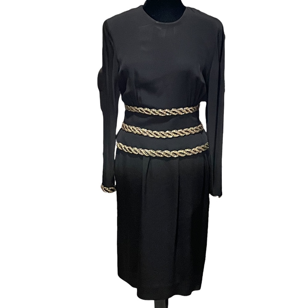 Vintage Albert Nipon 80s Glam Peekaboo Back Dress
